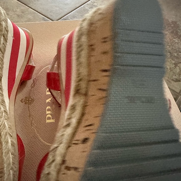 New Prada wedges shoes Red size 36.5 - Picture 6 of 12